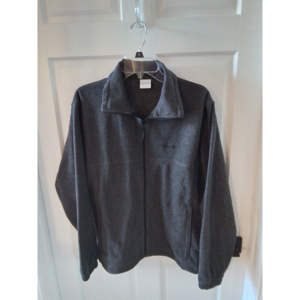 WOMEN'S COLUMBIA DARK GRAY ZIP UP FLEECE JACKET. SZ SMALL
